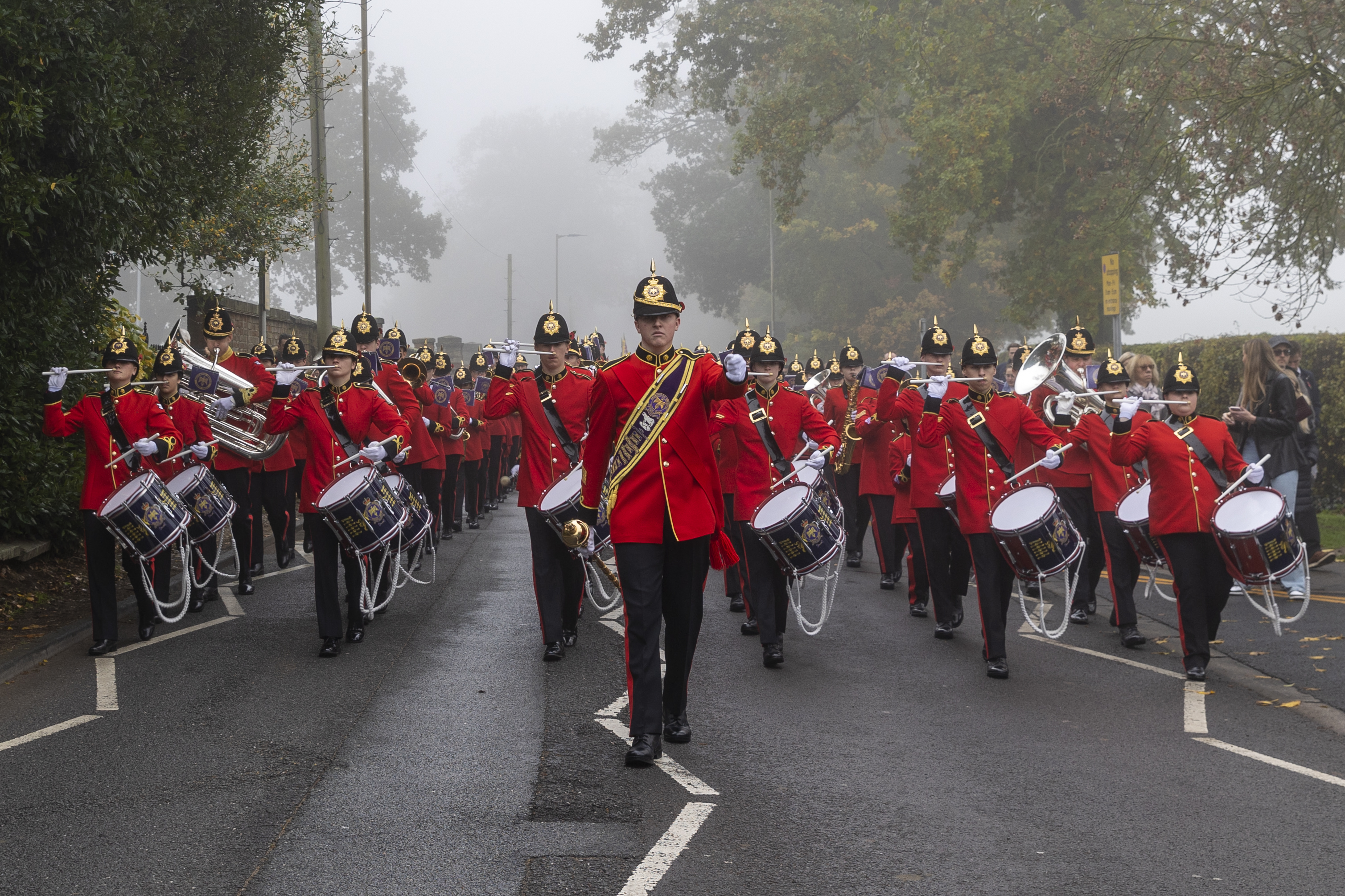 Brentwood Imperial Youth Band leading the 2022 Remembrance Day Parade
