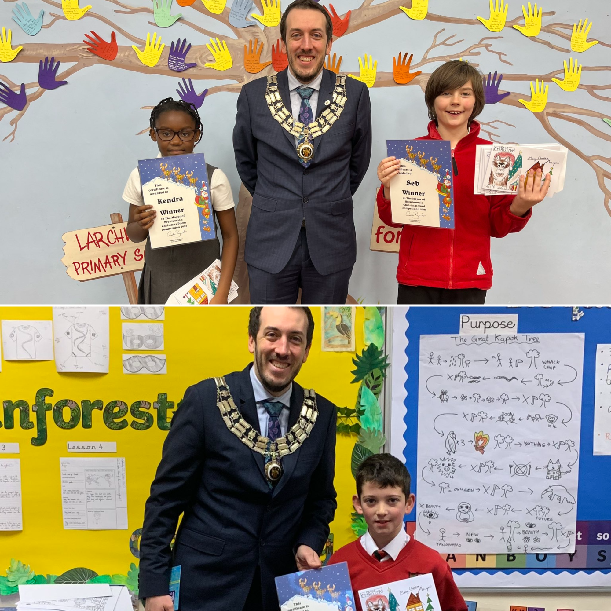 Winners of the Christmas card competition