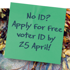 Apply for free Voter ID by April 25th