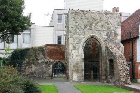 The Chapel Ruins in Brentwood High Street